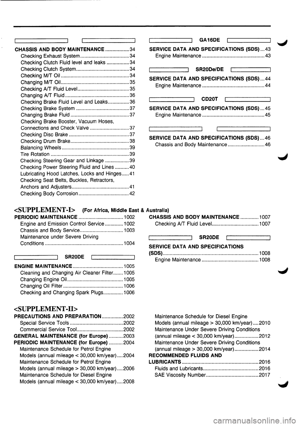 NISSAN PRIMERA 1998  Service Manual PDF 