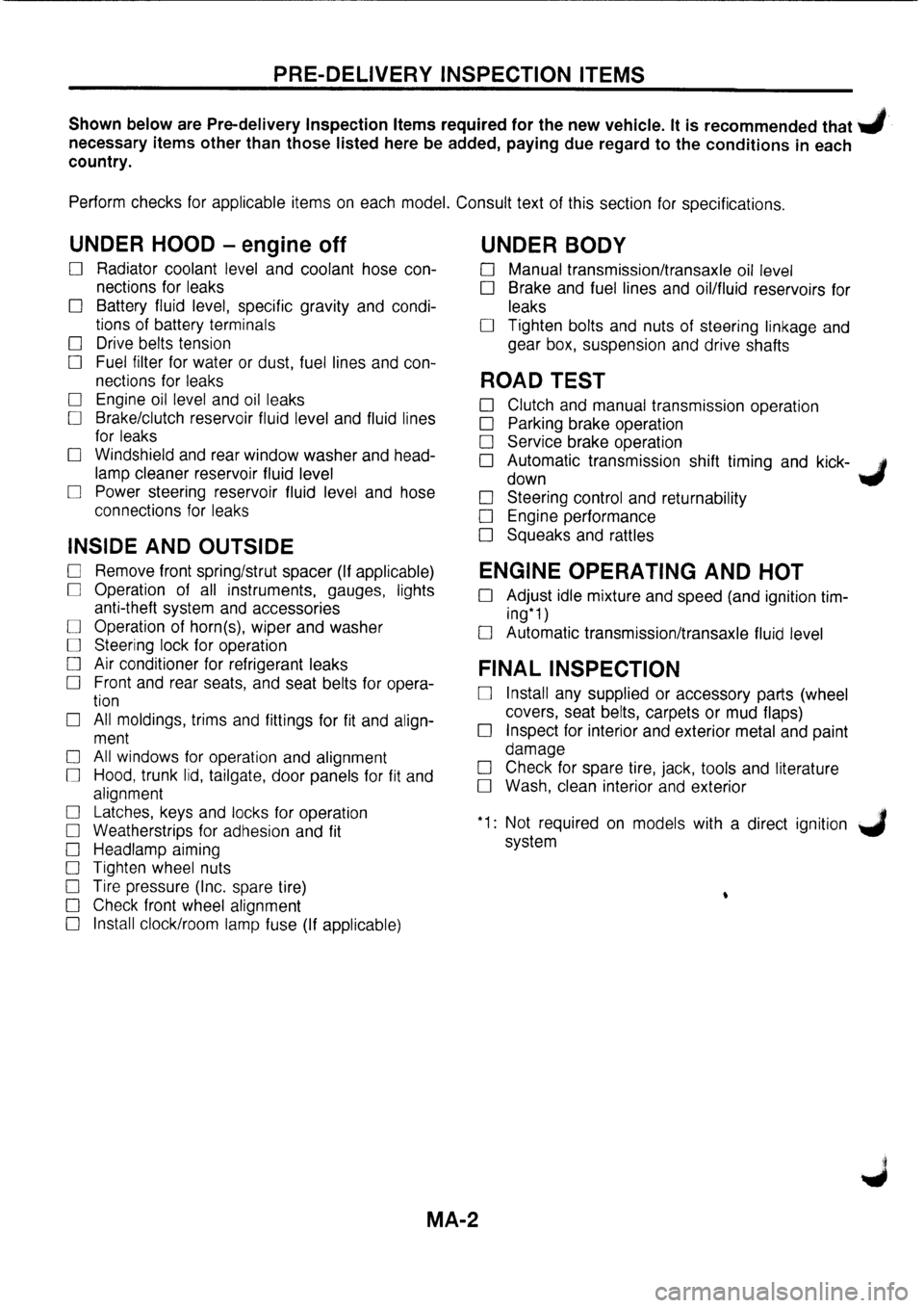 NISSAN PRIMERA 1998  Service Manual PDF 