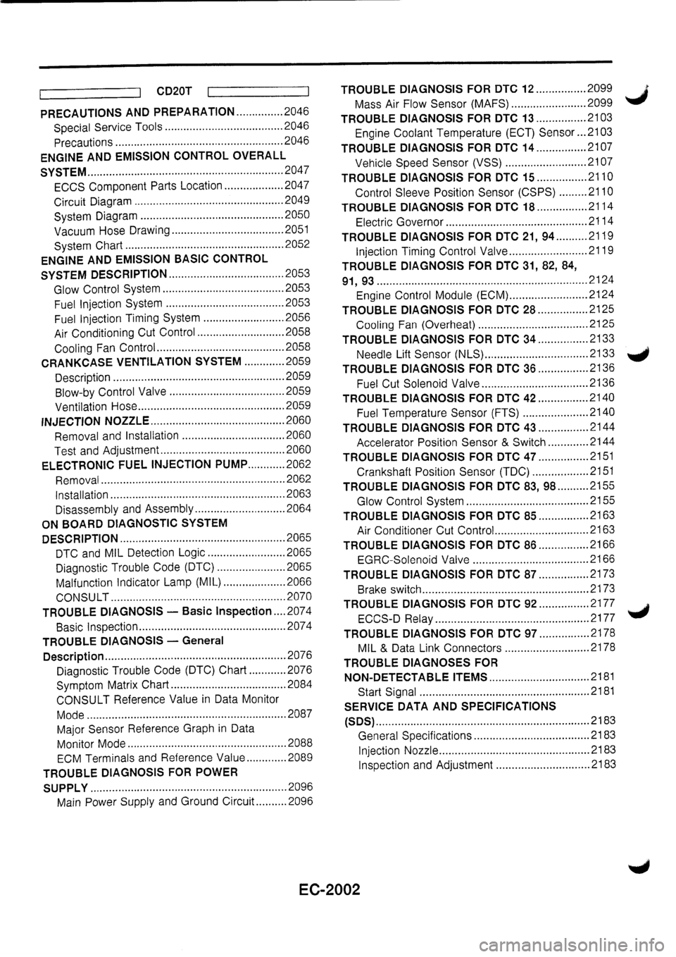NISSAN PRIMERA 1998  Service Repair Manual 