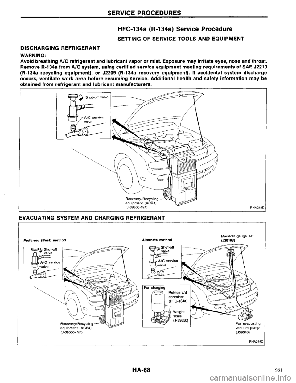 NISSAN PRIMERA 1996  Service Repair Manual 961 