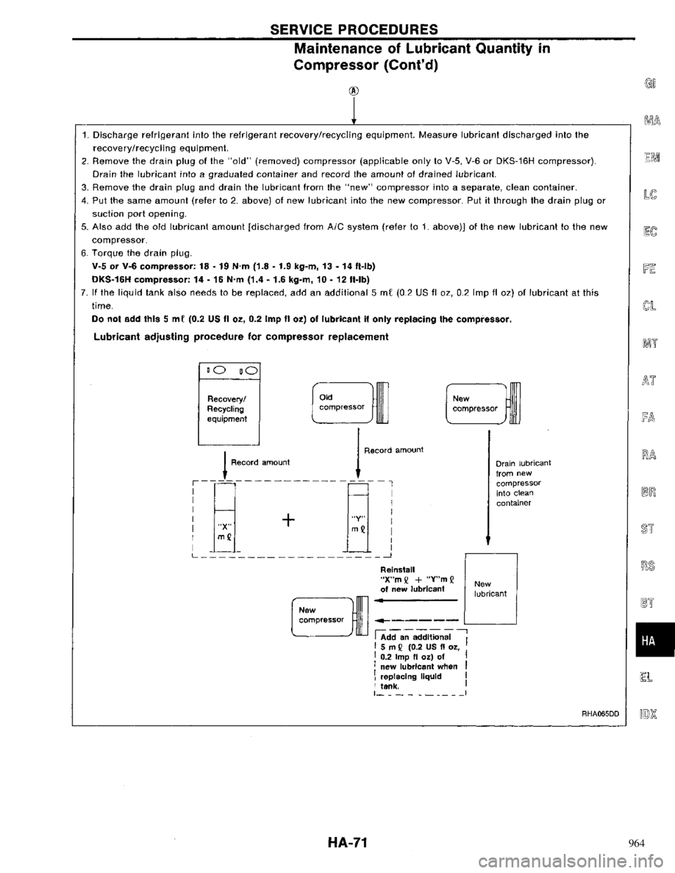 NISSAN PRIMERA 1996  Service Repair Manual 964 