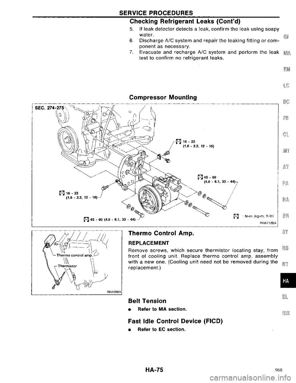 NISSAN PRIMERA 1996  Service Repair Manual 968 