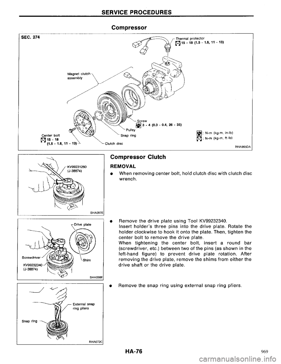 NISSAN PRIMERA 1996  Service Repair Manual 969 