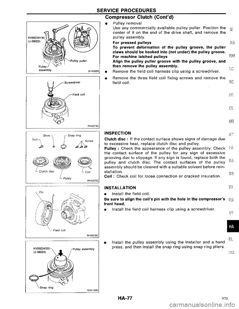 NISSAN PRIMERA 1996  Service Repair Manual 970 