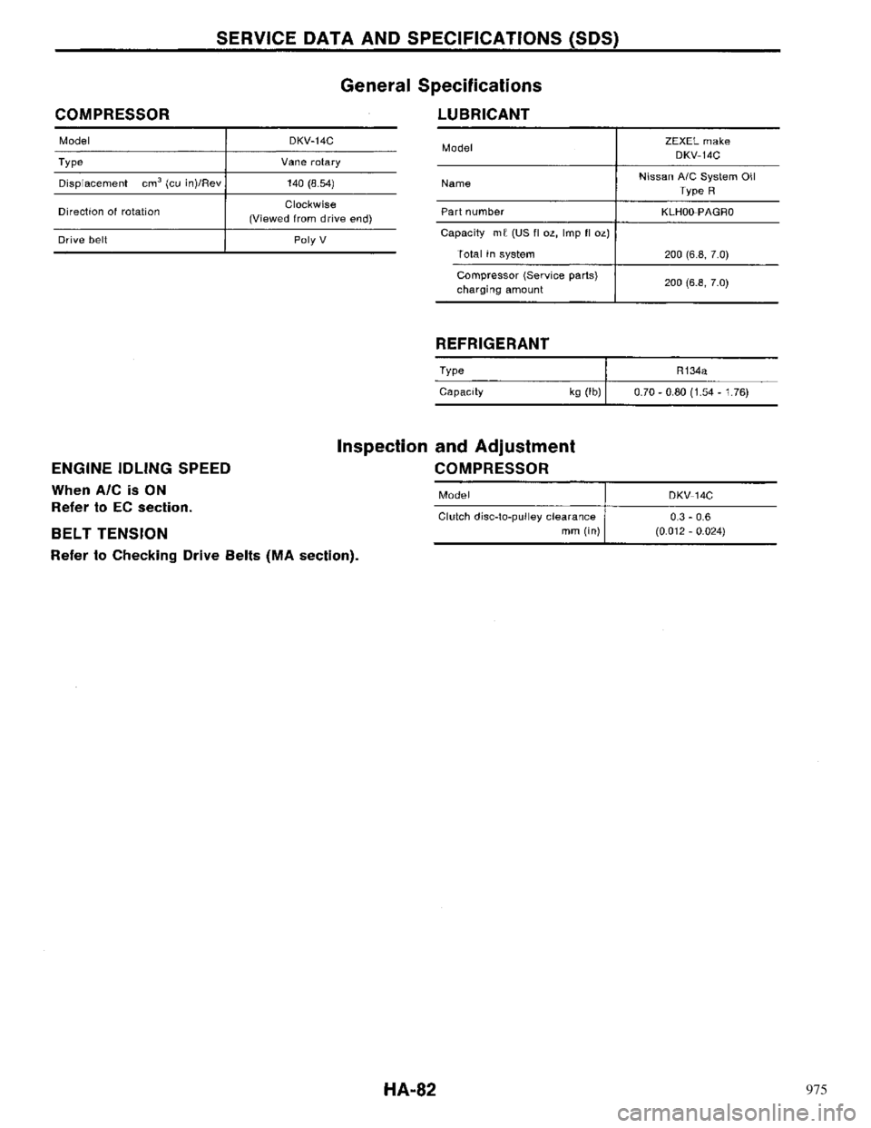 NISSAN PRIMERA 1996  Service Repair Manual 975 