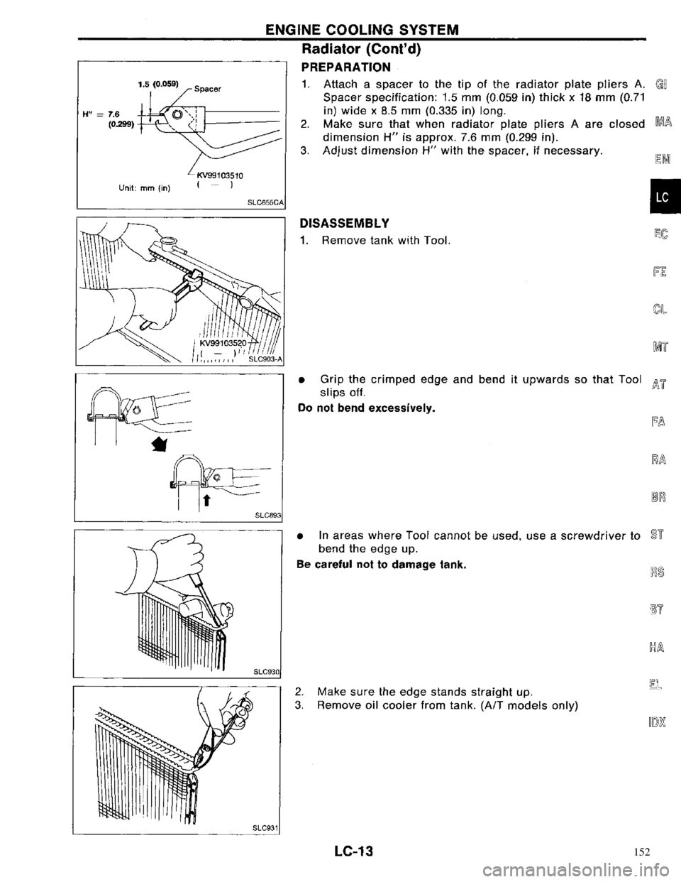 NISSAN PRIMERA 1996  Service Repair Manual 152 
