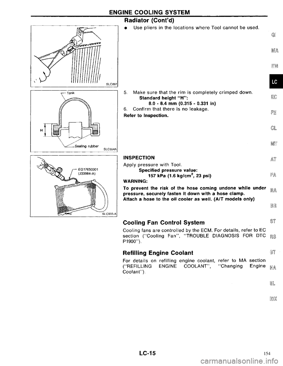 NISSAN PRIMERA 1996  Service Repair Manual 154 