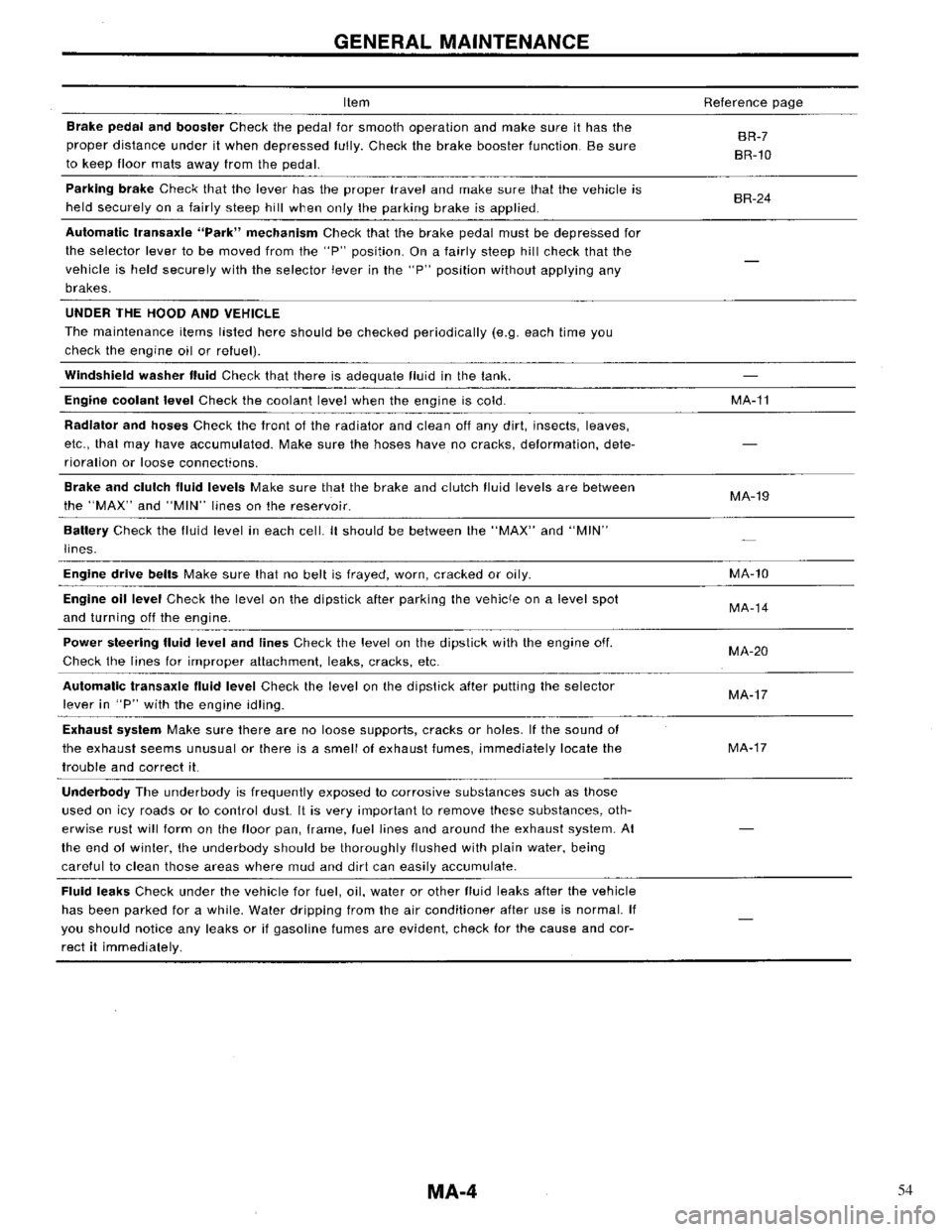 NISSAN PRIMERA 1996  Service Repair Manual 54 