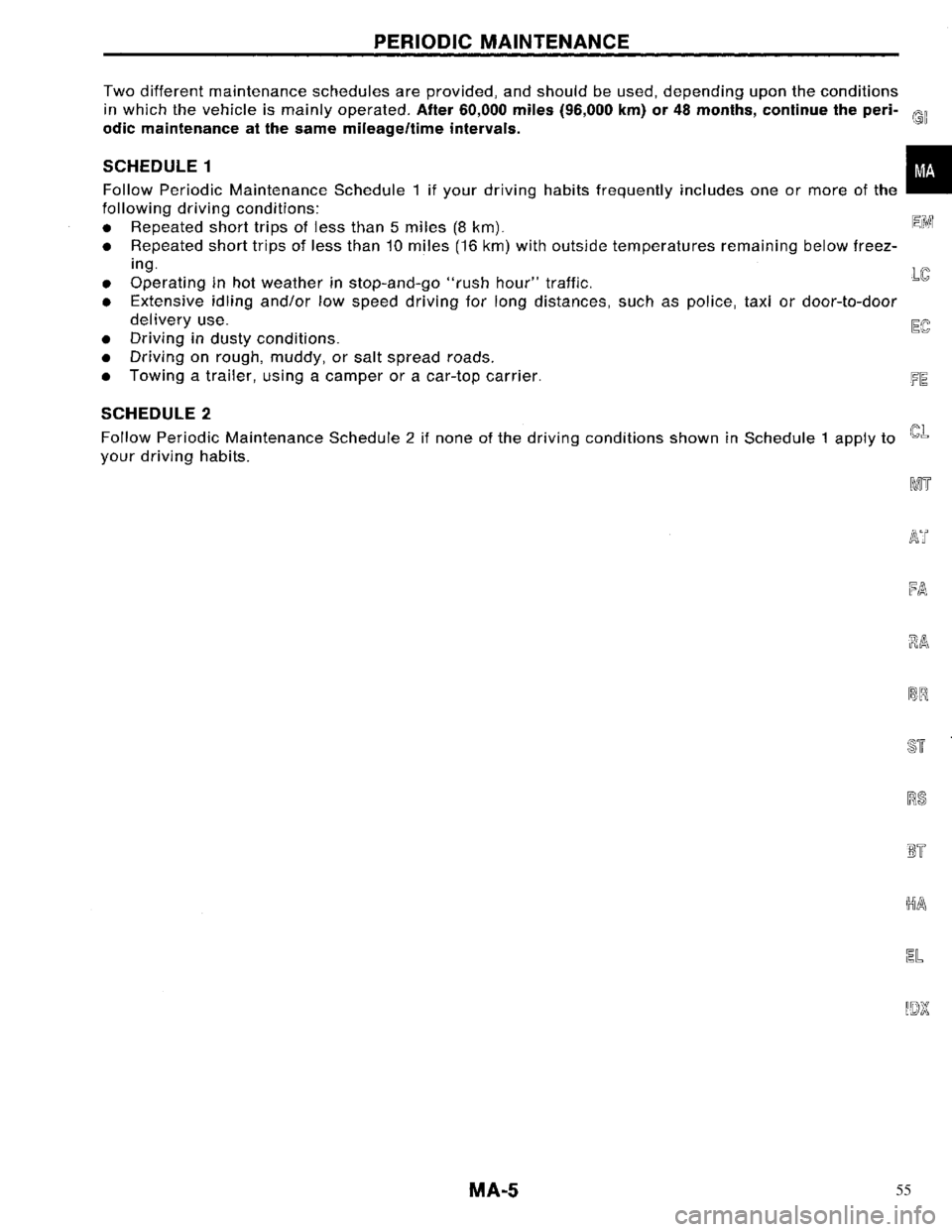 NISSAN PRIMERA 1996  Service Repair Manual 55 