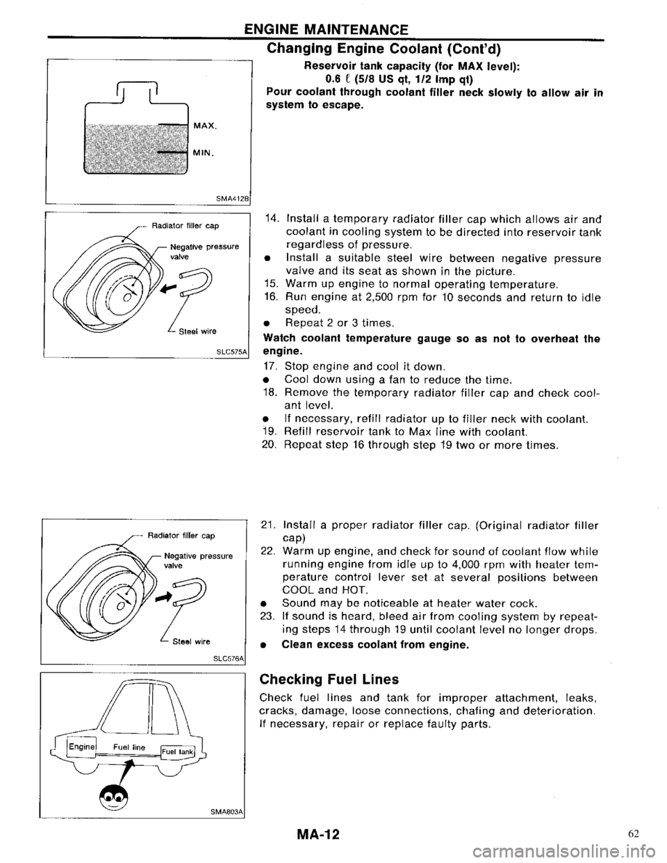 NISSAN PRIMERA 1996  Service Repair Manual 62 