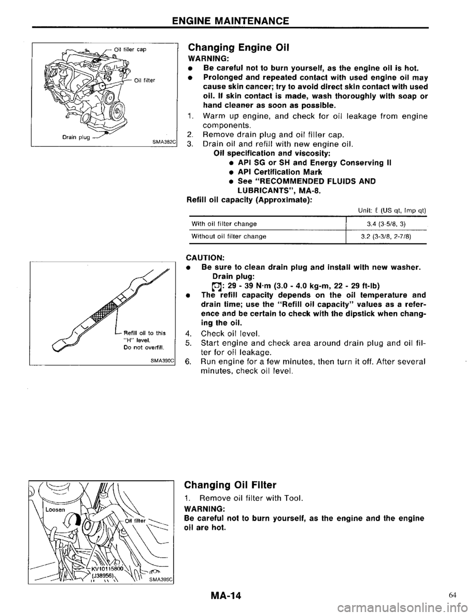 NISSAN PRIMERA 1996  Service Repair Manual 64 