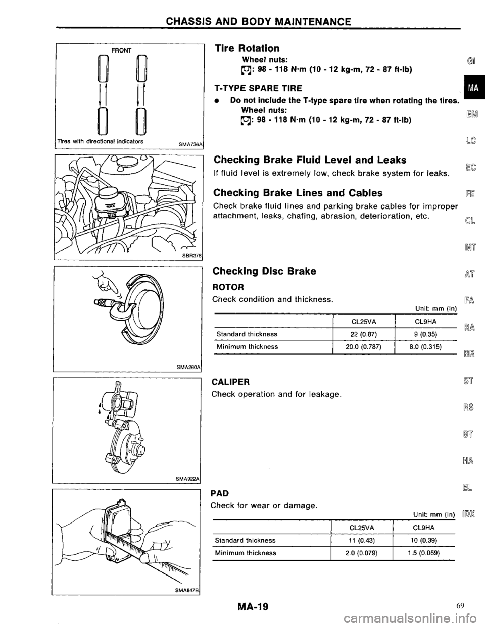 NISSAN PRIMERA 1996 Service Repair Manual 69 NISSAN PRIMERA 1996 Service Repair Manual 69