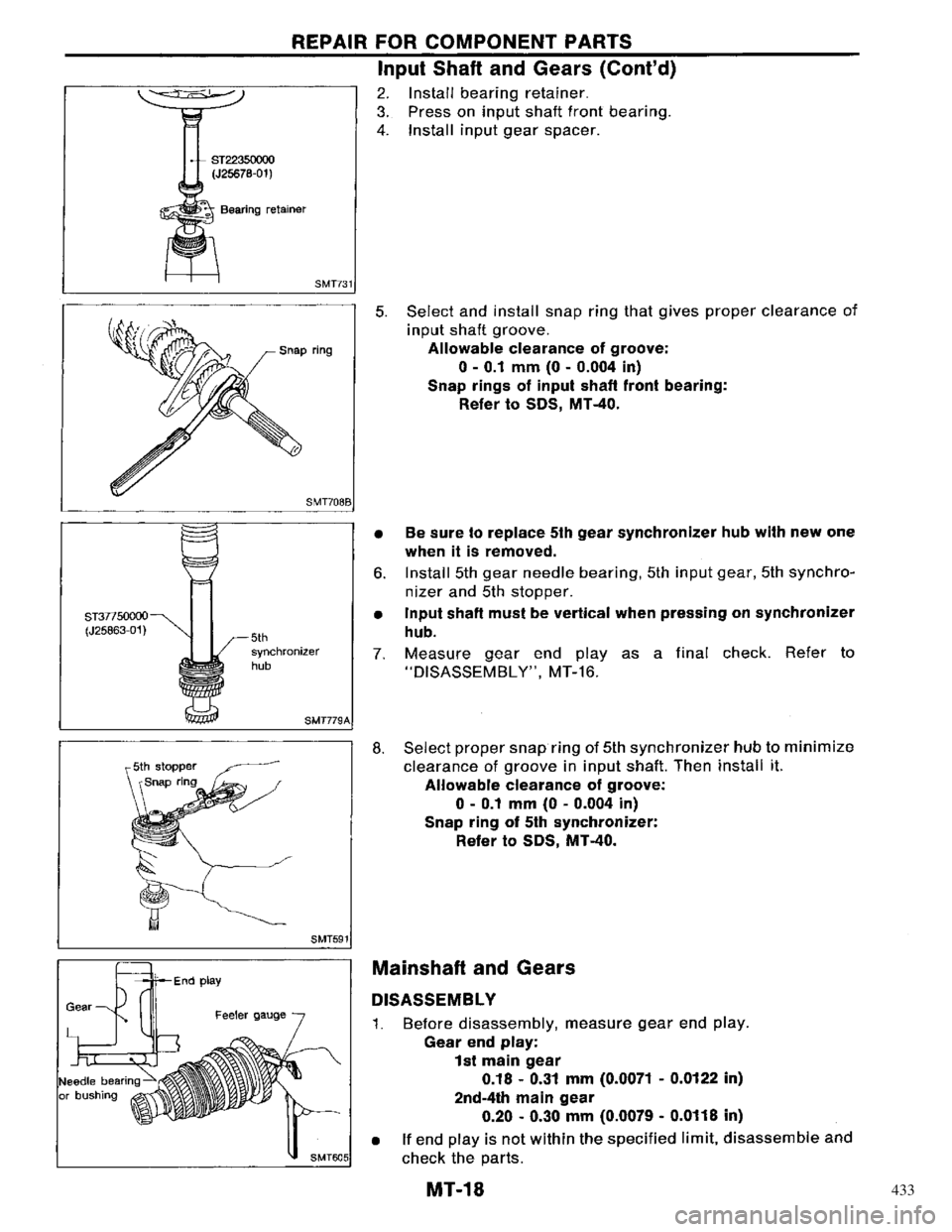 NISSAN PRIMERA 1996 Service Repair Manual 433 NISSAN PRIMERA 1996 Service Repair Manual 433