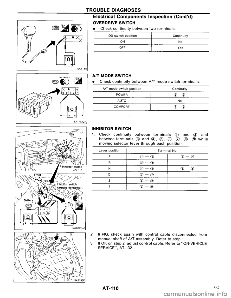 NISSAN PRIMERA 1996  Service Repair Manual 567 