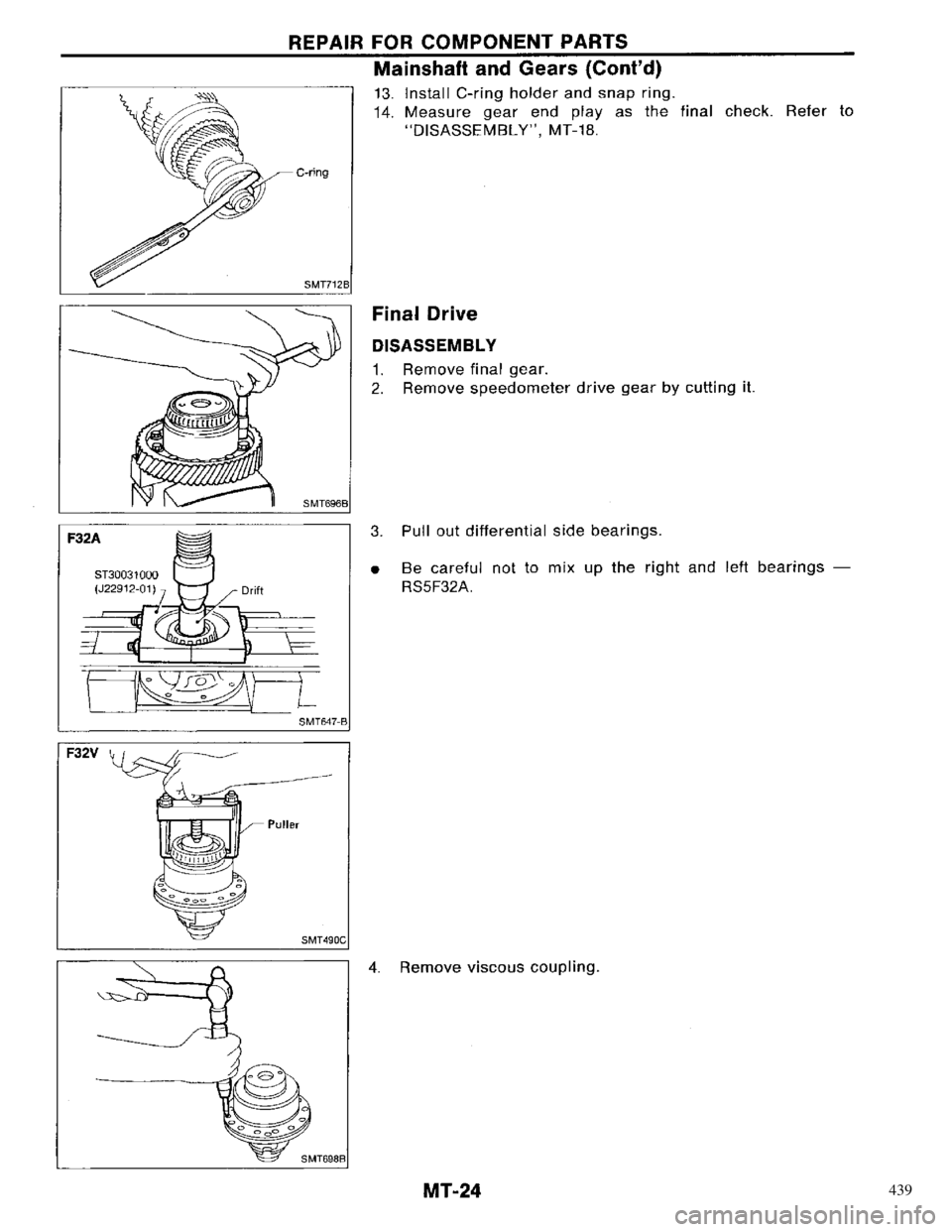 NISSAN PRIMERA 1996 Service Repair Manual 439 NISSAN PRIMERA 1996 Service Repair Manual 439