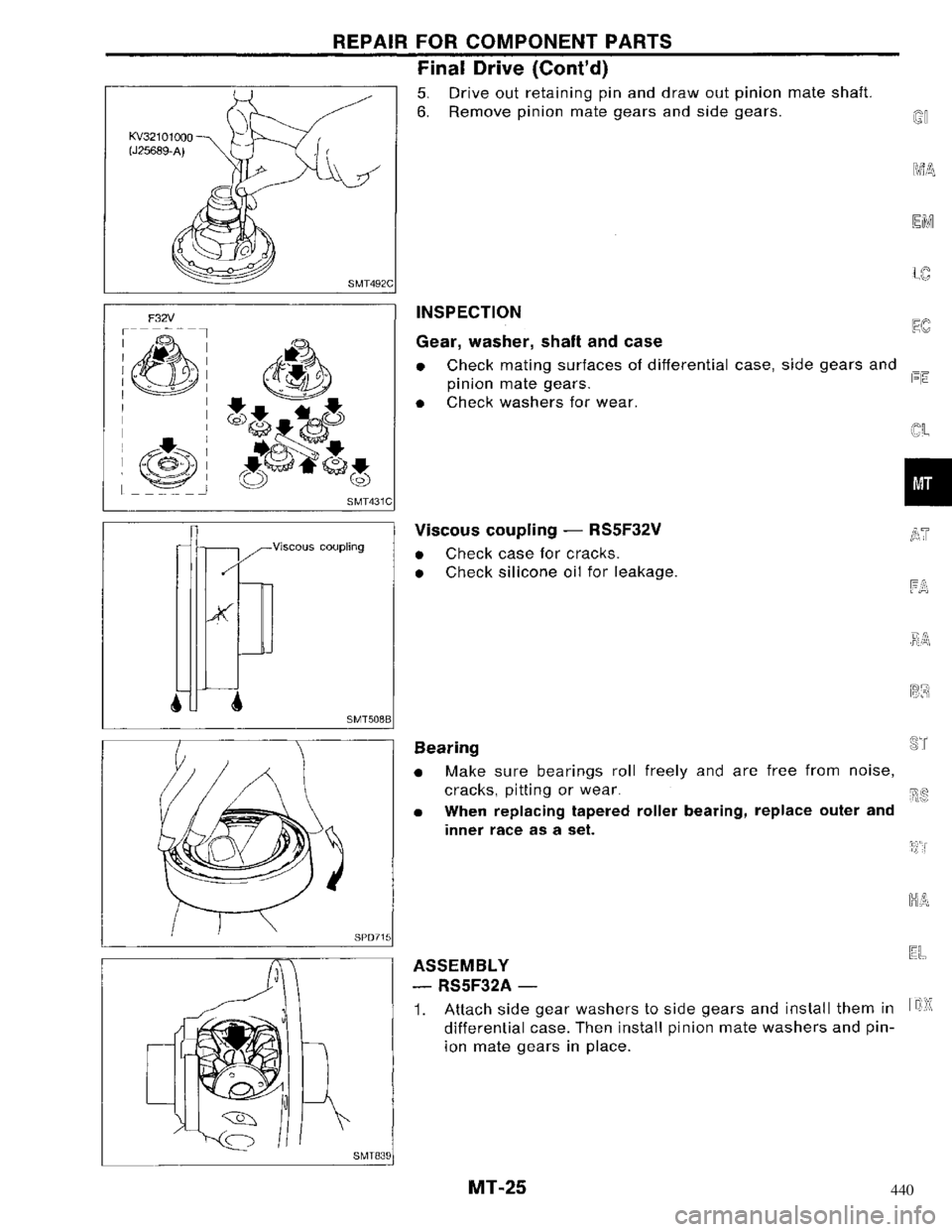 NISSAN PRIMERA 1996 Service Repair Manual 440 NISSAN PRIMERA 1996 Service Repair Manual 440