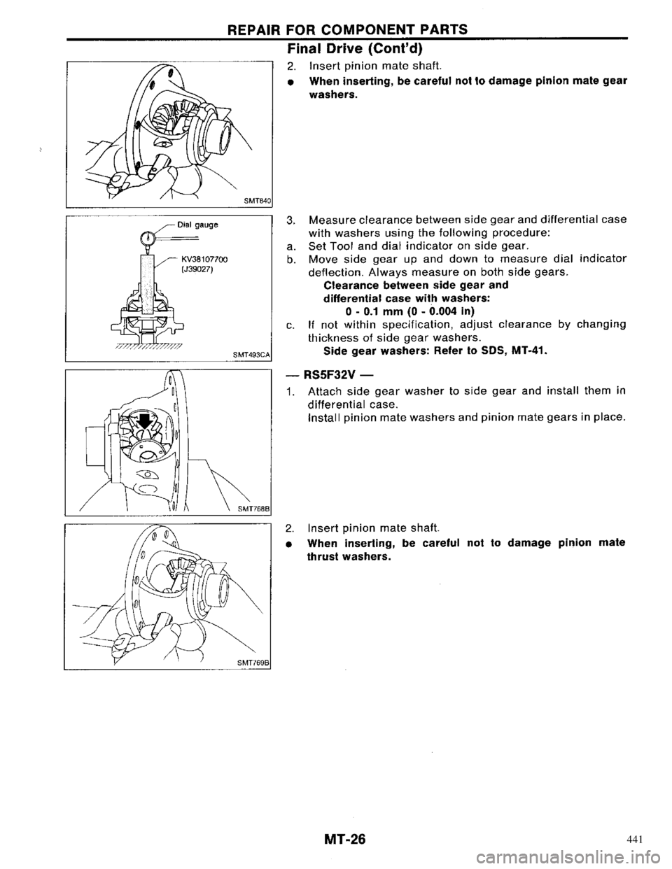 NISSAN PRIMERA 1996 Service Repair Manual 441 NISSAN PRIMERA 1996 Service Repair Manual 441
