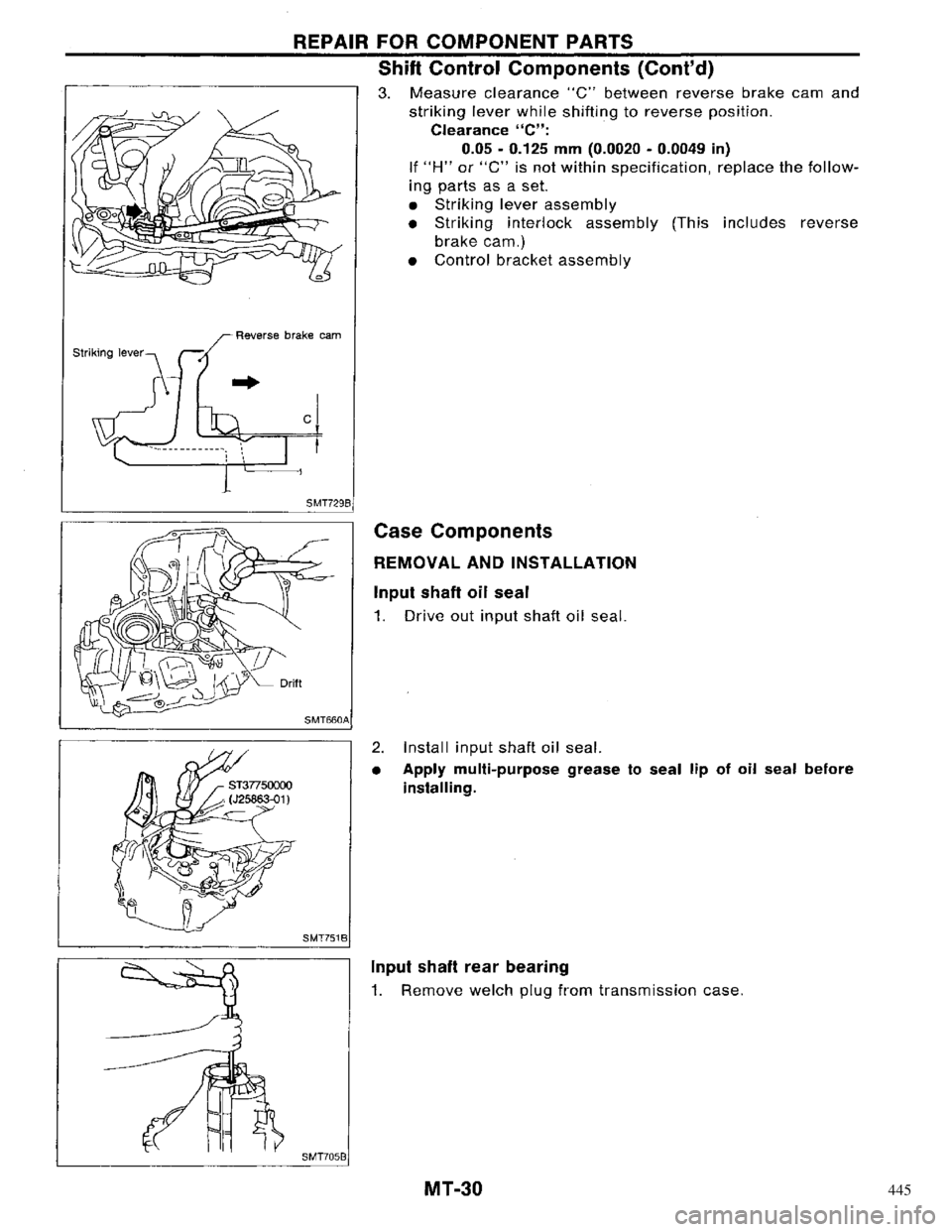 NISSAN PRIMERA 1996 Service Repair Manual 445 NISSAN PRIMERA 1996 Service Repair Manual 445