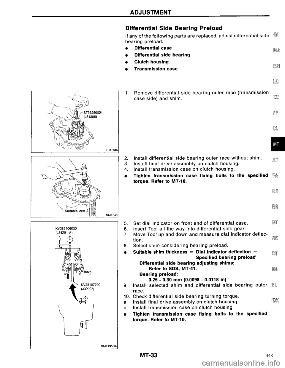 NISSAN PRIMERA 1996 Service Repair Manual 448 NISSAN PRIMERA 1996 Service Repair Manual 448