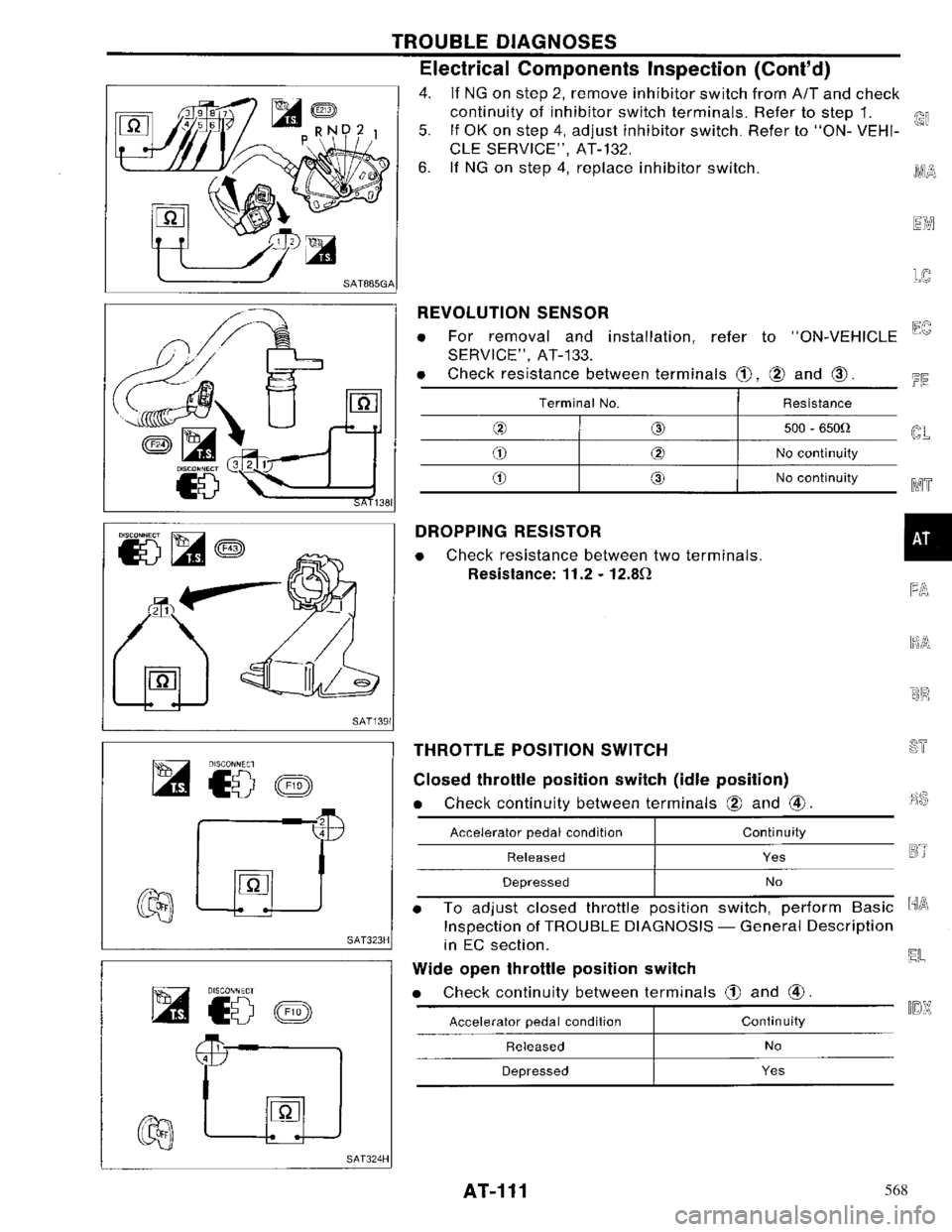 NISSAN PRIMERA 1996  Service Repair Manual 568 