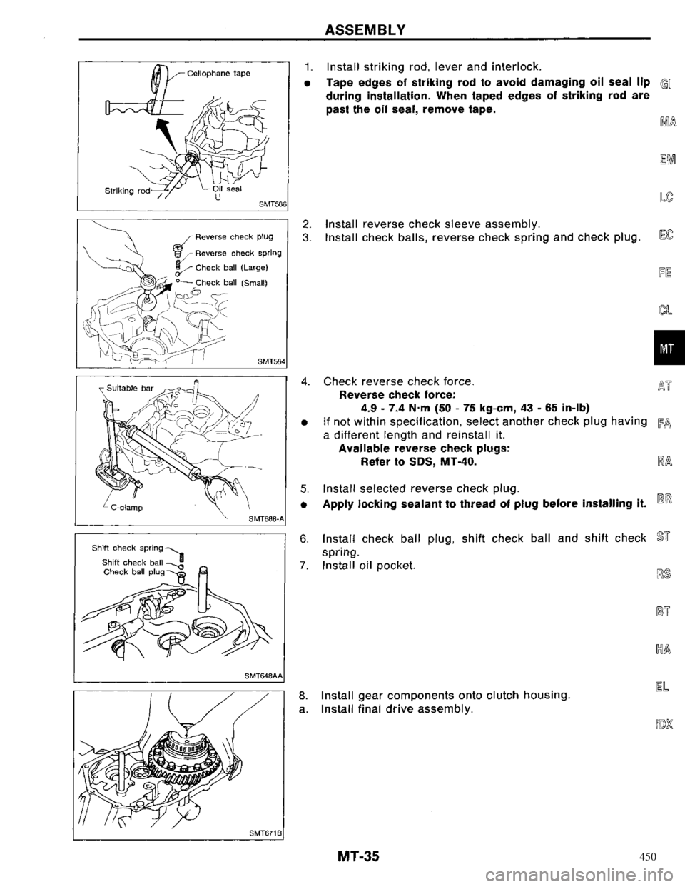 NISSAN PRIMERA 1996 Service Repair Manual 450 NISSAN PRIMERA 1996 Service Repair Manual 450