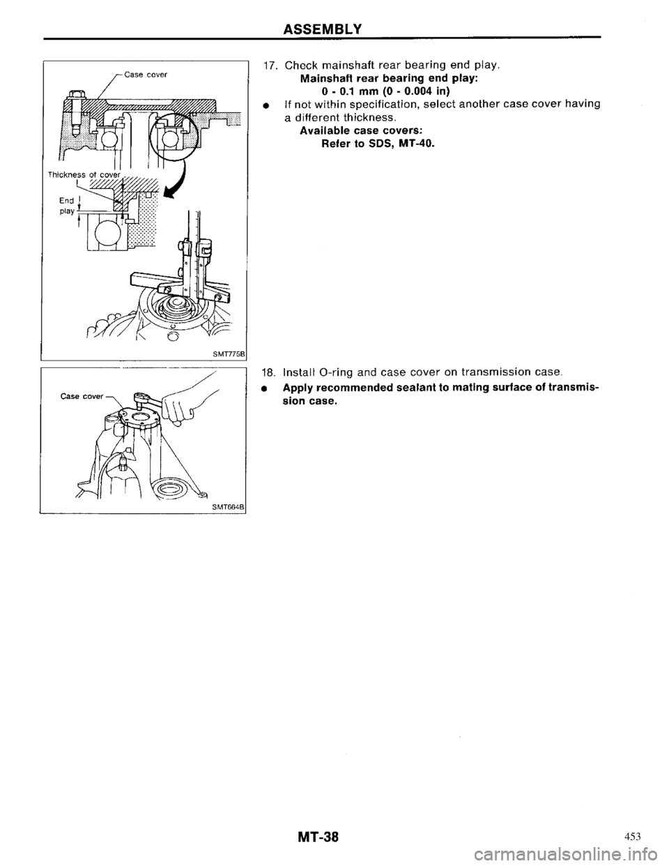 NISSAN PRIMERA 1996 Service Repair Manual 453 NISSAN PRIMERA 1996 Service Repair Manual 453