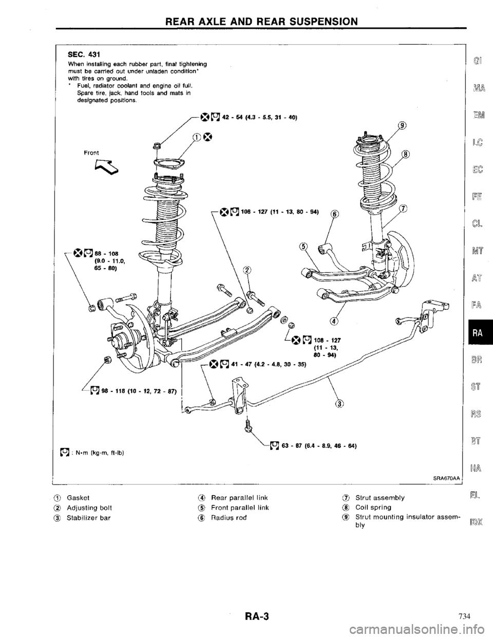 NISSAN PRIMERA 1996 Service Repair Manual 734 NISSAN PRIMERA 1996 Service Repair Manual 734