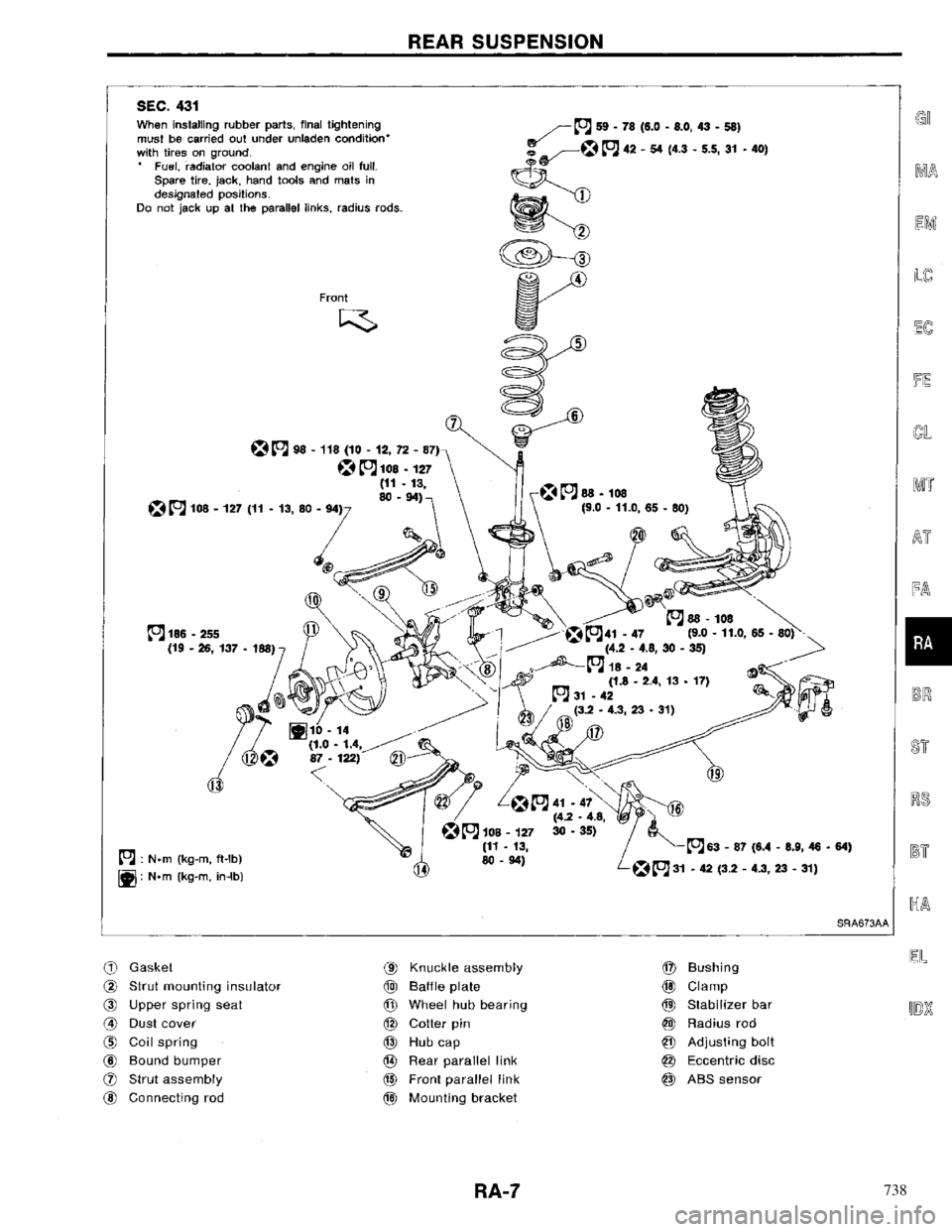 NISSAN PRIMERA 1996 Service Repair Manual 738 NISSAN PRIMERA 1996 Service Repair Manual 738