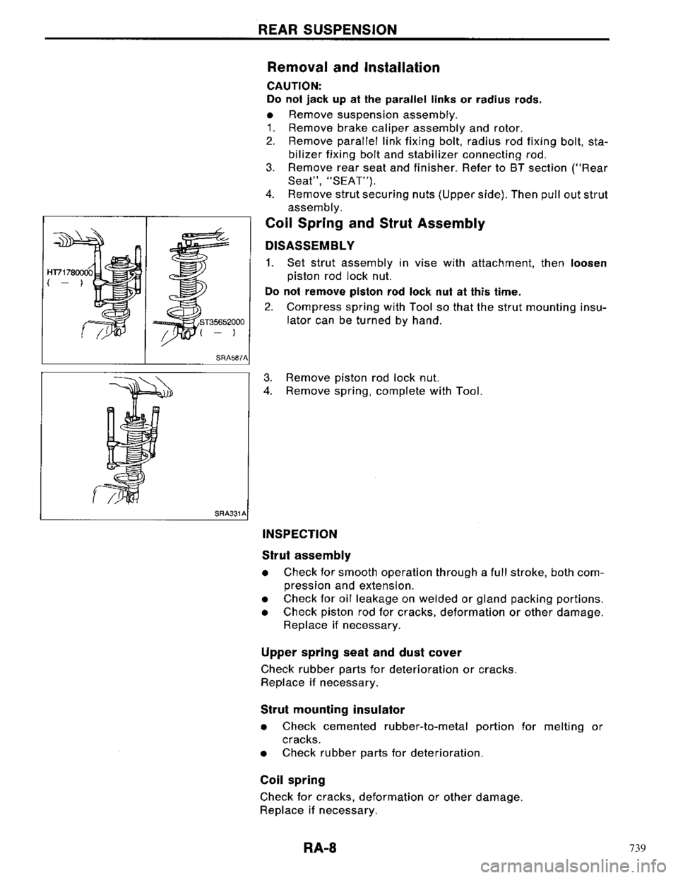 NISSAN PRIMERA 1996 Service Repair Manual 739 NISSAN PRIMERA 1996 Service Repair Manual 739