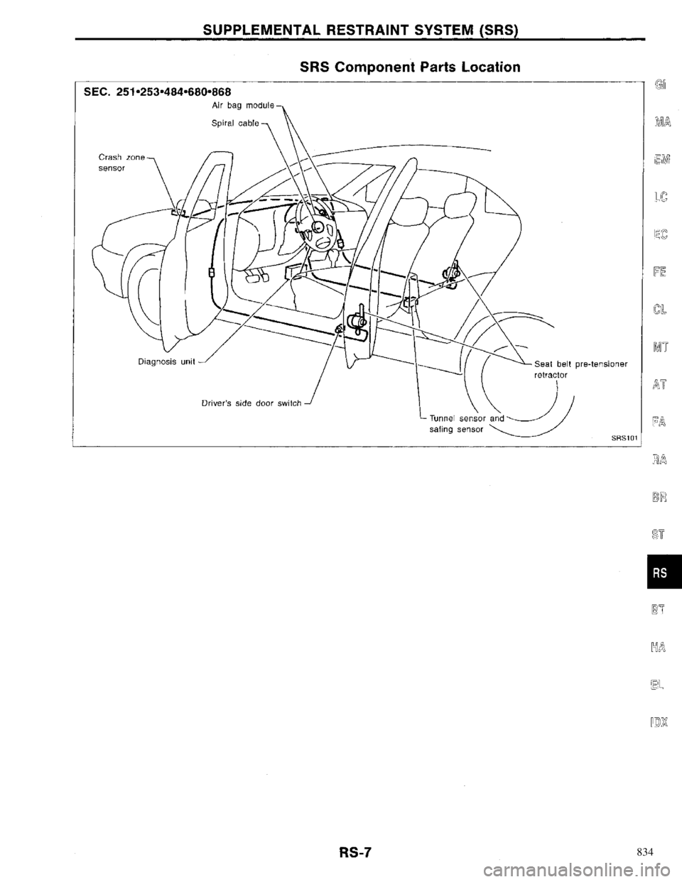 NISSAN PRIMERA 1996  Service Repair Manual 834 