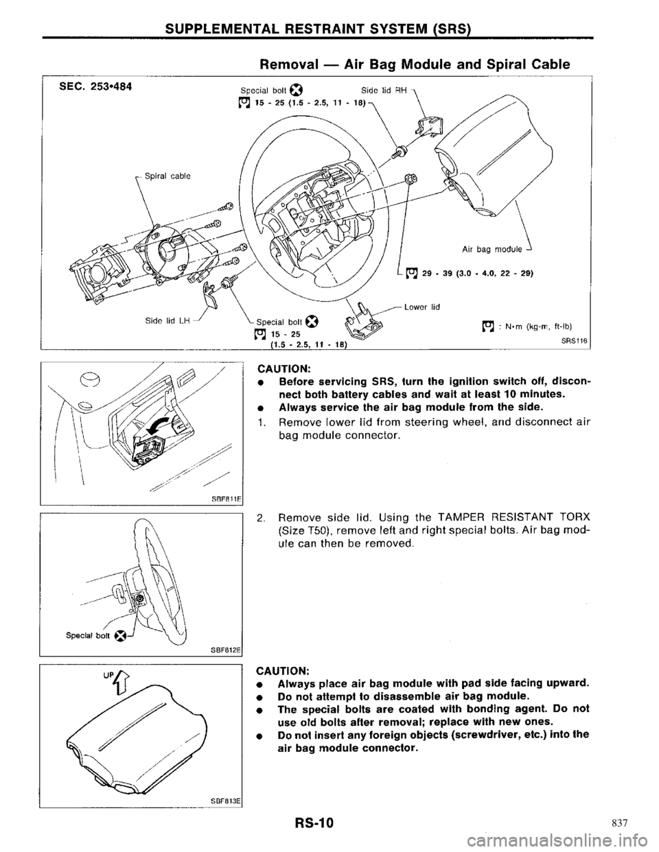 NISSAN PRIMERA 1996  Service Repair Manual 837 