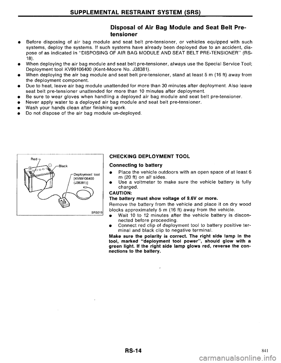 NISSAN PRIMERA 1996  Service Repair Manual 841 