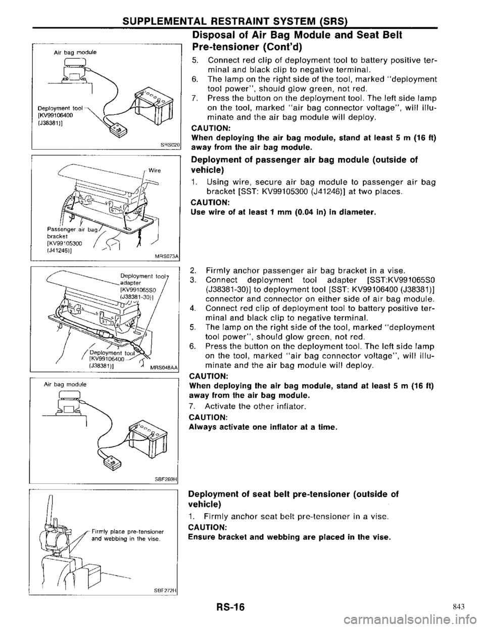 NISSAN PRIMERA 1996  Service Repair Manual 843 