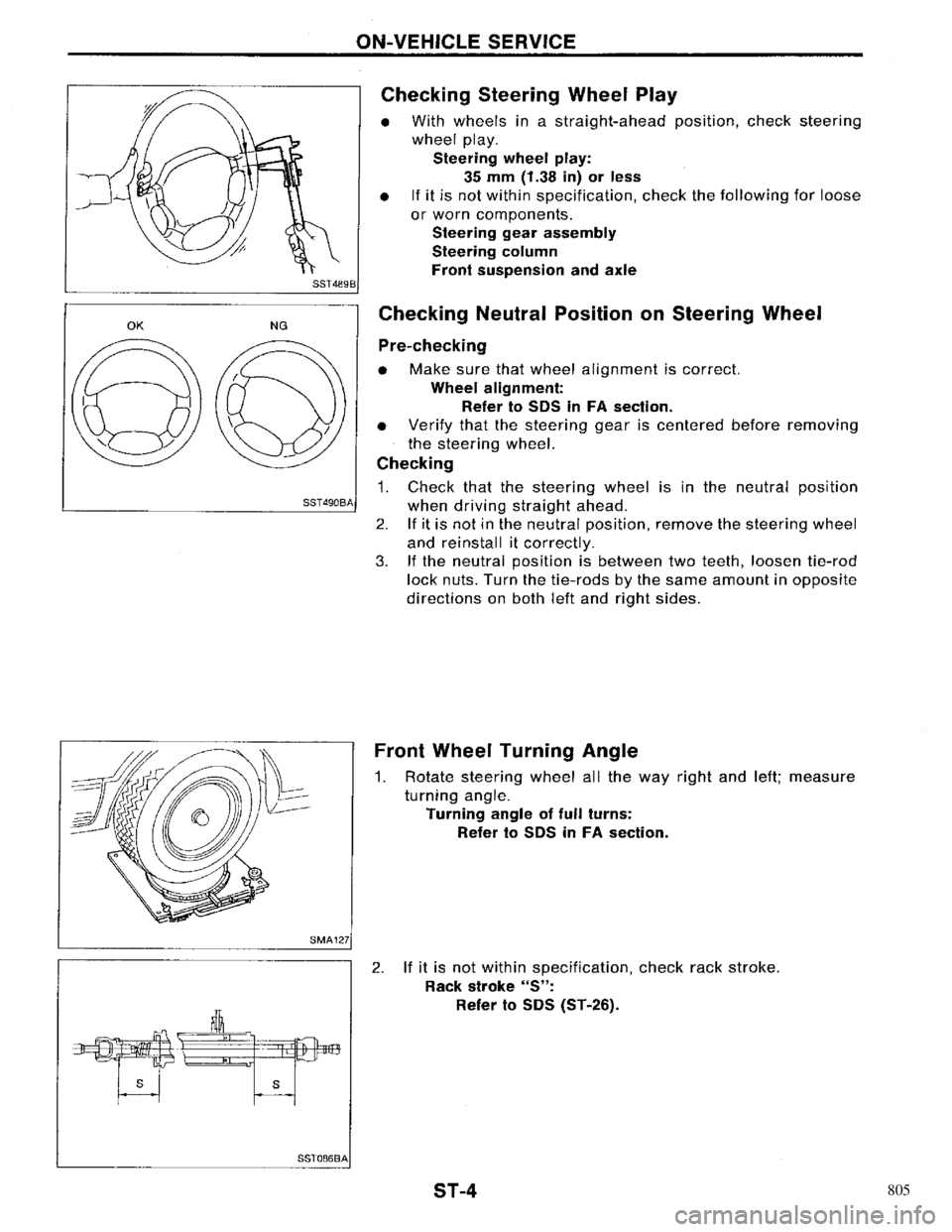 NISSAN PRIMERA 1996  Service Repair Manual 805 
