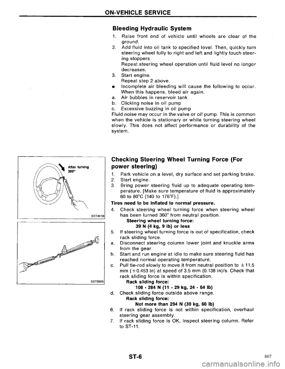 NISSAN PRIMERA 1996  Service Repair Manual 807 