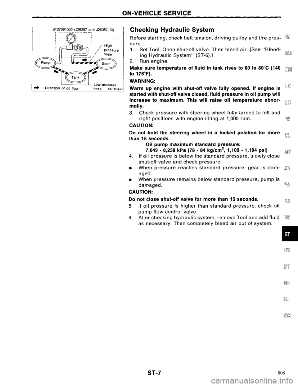 NISSAN PRIMERA 1996  Service Repair Manual 808 