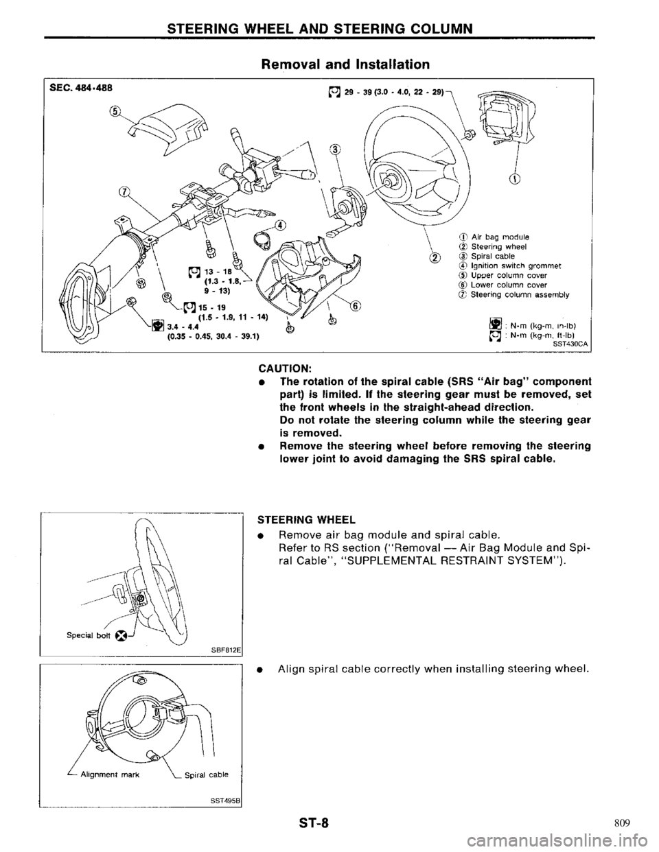 NISSAN PRIMERA 1996  Service Repair Manual 809 