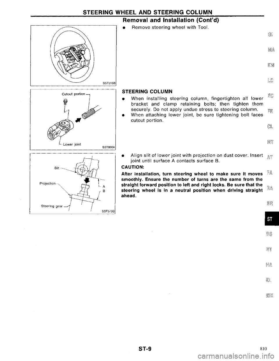 NISSAN PRIMERA 1996  Service Repair Manual 810 