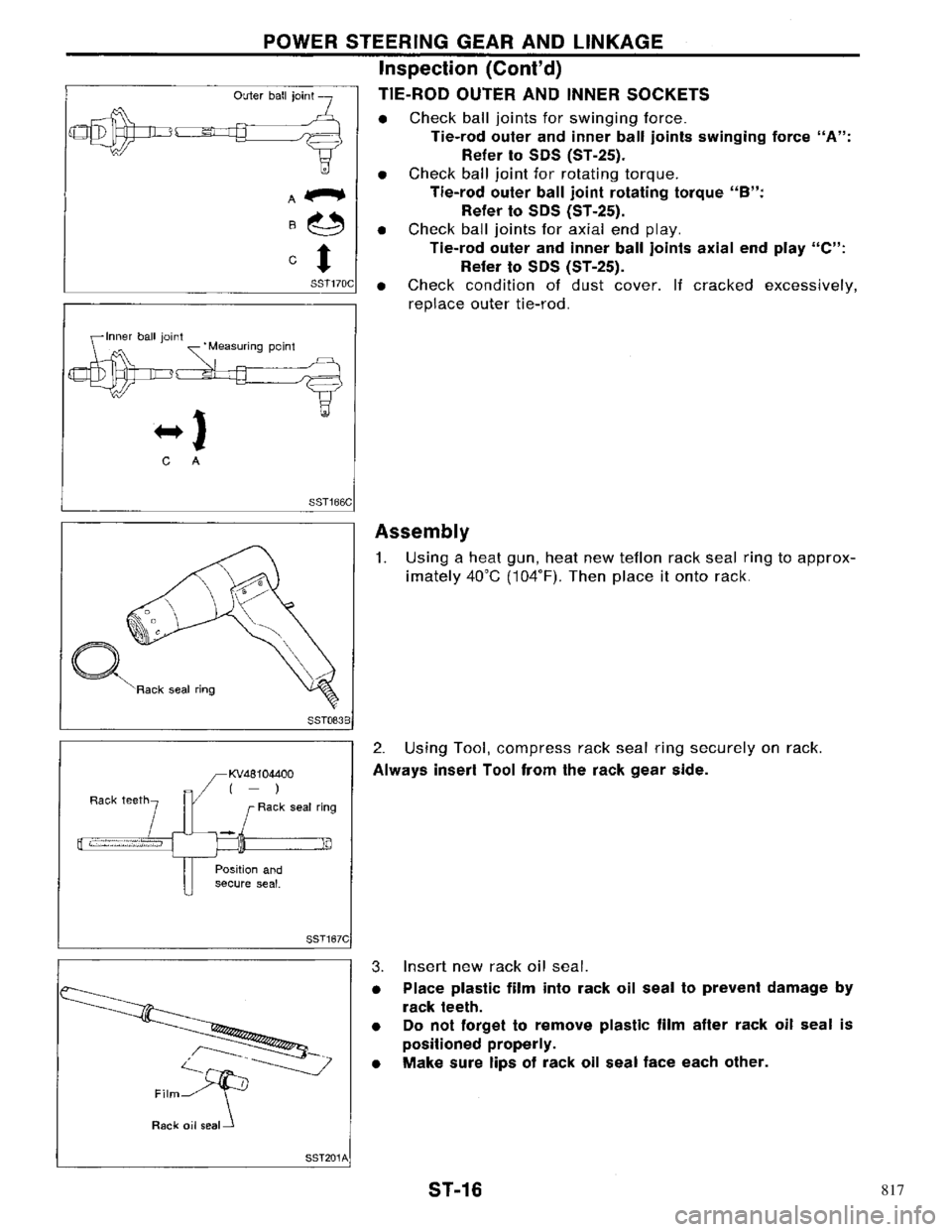 NISSAN PRIMERA 1996 Service Repair Manual 817 NISSAN PRIMERA 1996 Service Repair Manual 817
