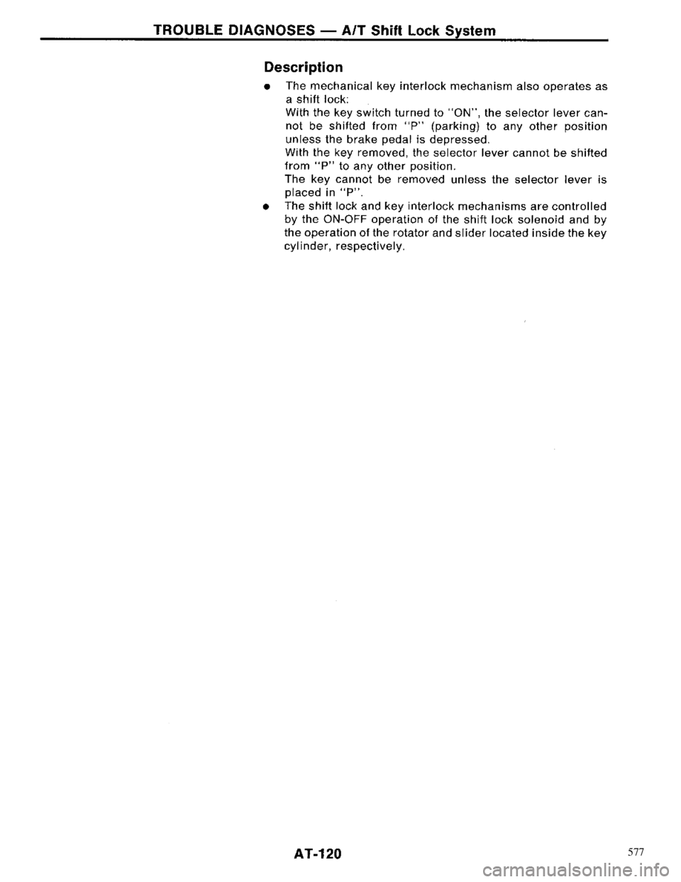 NISSAN PRIMERA 1996  Service Repair Manual 577 