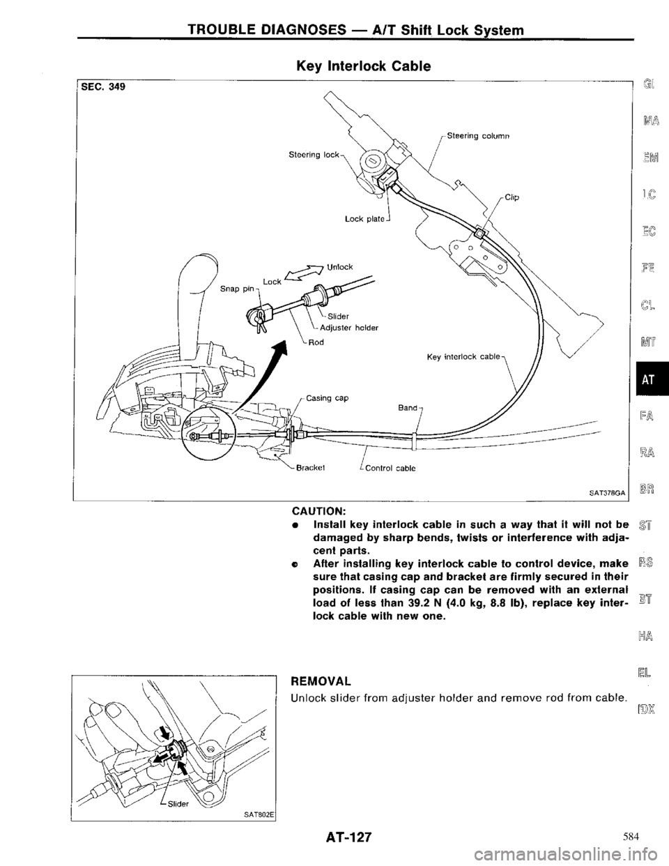 NISSAN PRIMERA 1996  Service Repair Manual 584 