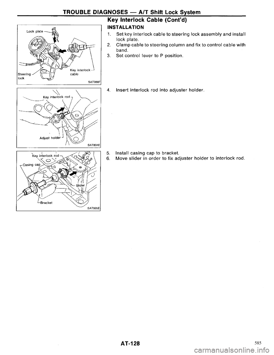 NISSAN PRIMERA 1996  Service Repair Manual 585 