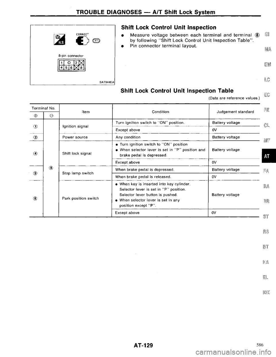 NISSAN PRIMERA 1996  Service Repair Manual 586 