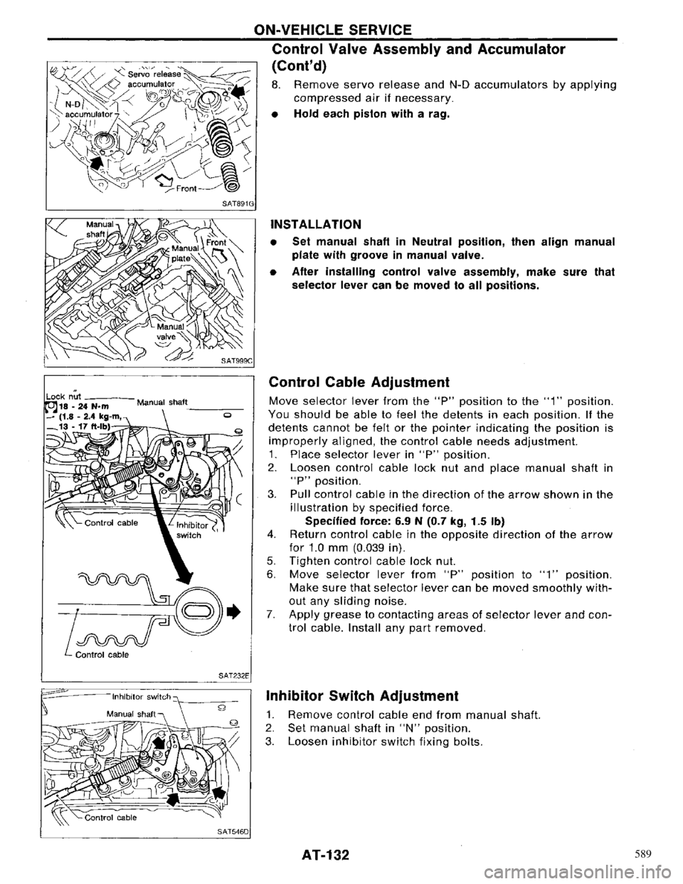 NISSAN PRIMERA 1996  Service Repair Manual 589 