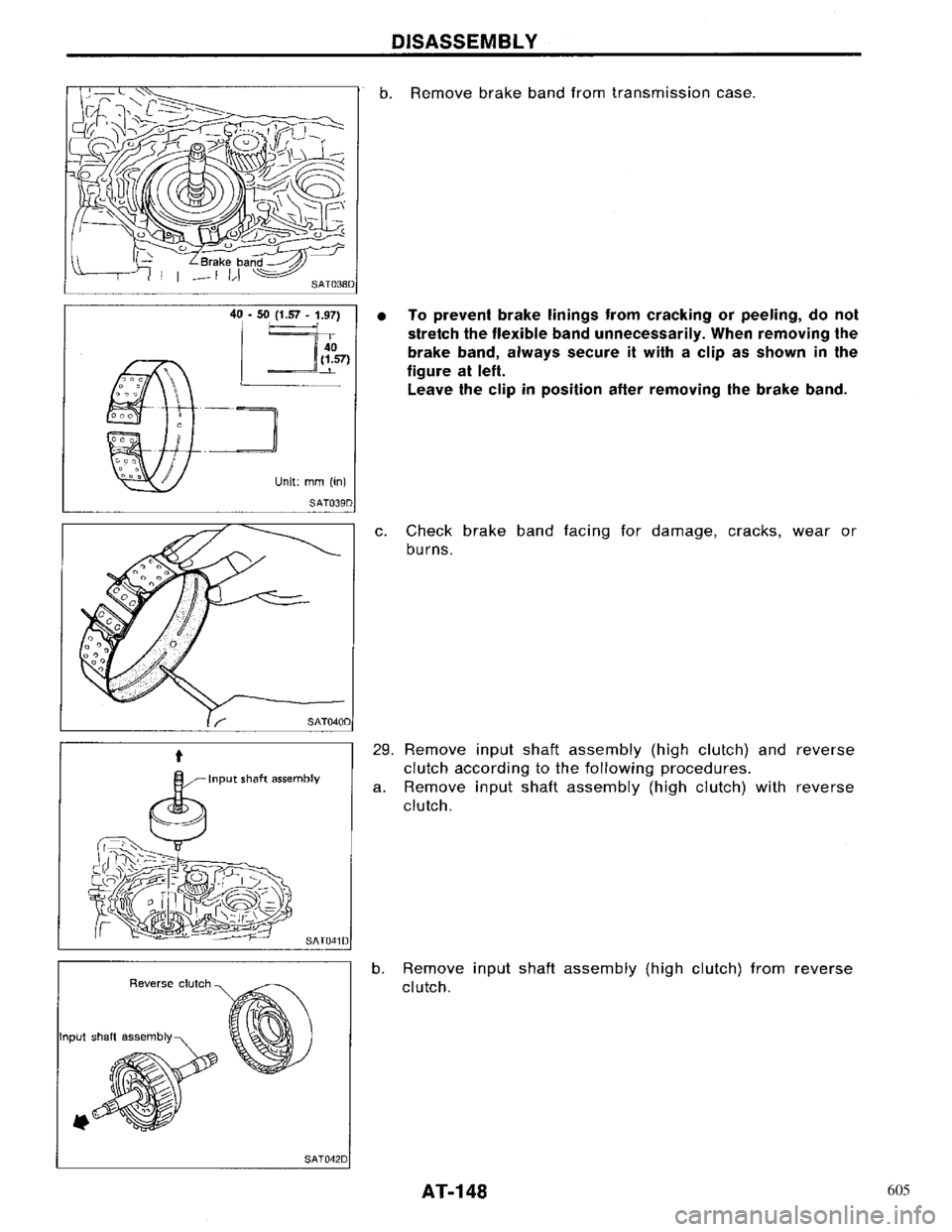 NISSAN PRIMERA 1996  Service Repair Manual 605 