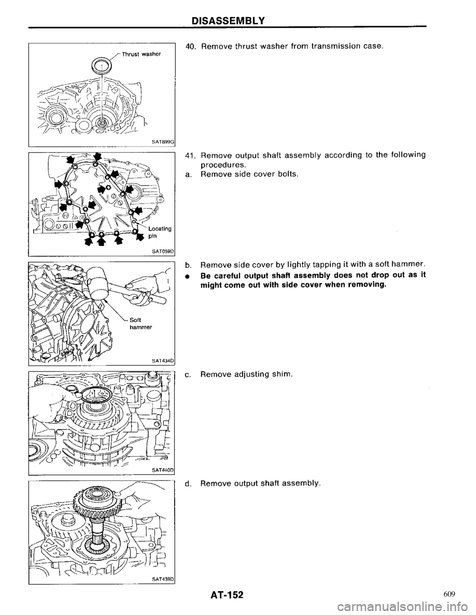 NISSAN PRIMERA 1996  Service Repair Manual 609 