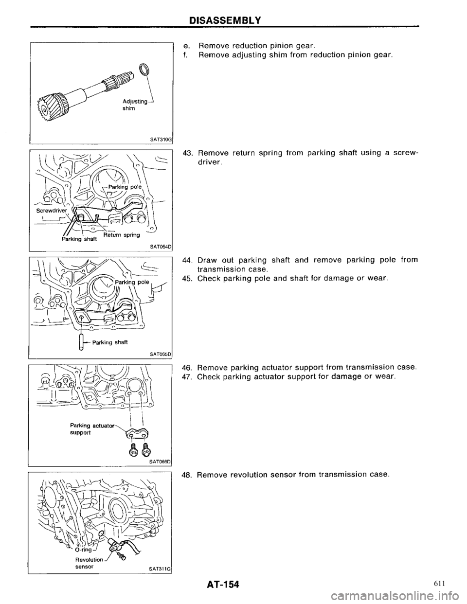 NISSAN PRIMERA 1996  Service Repair Manual 611 