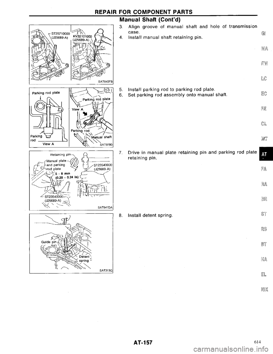 NISSAN PRIMERA 1996  Service Repair Manual 614 