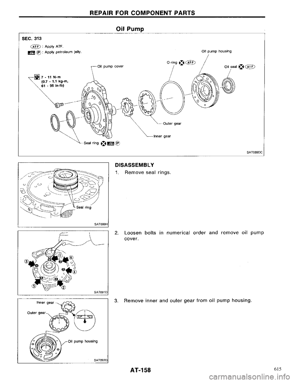 NISSAN PRIMERA 1996  Service Repair Manual 615 