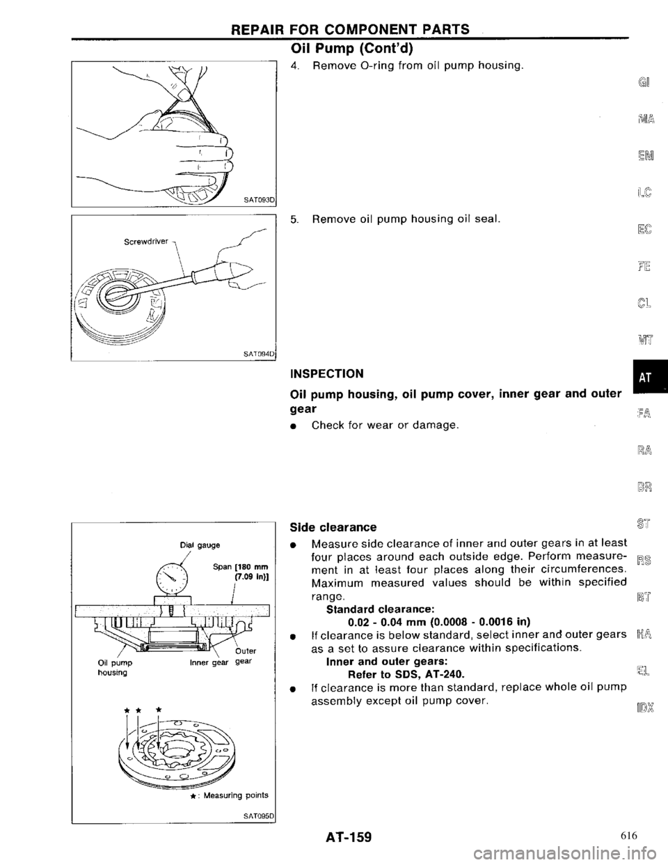 NISSAN PRIMERA 1996  Service Repair Manual 616 